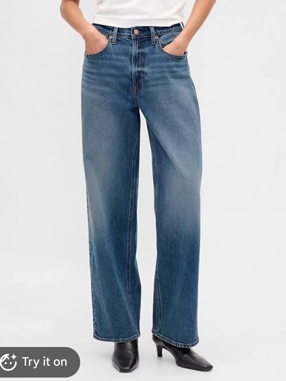 GAP 90s Loose Jeans in Medium Indigo Wash